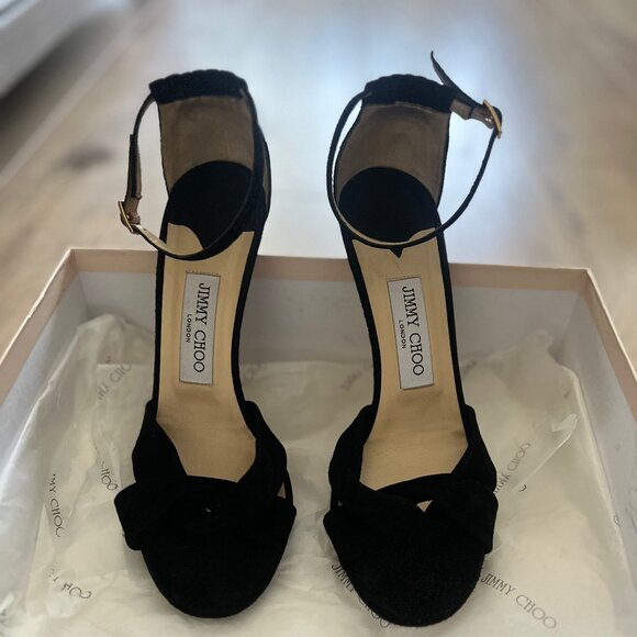 Jimmy Choo Marion Suede Black Shoes
